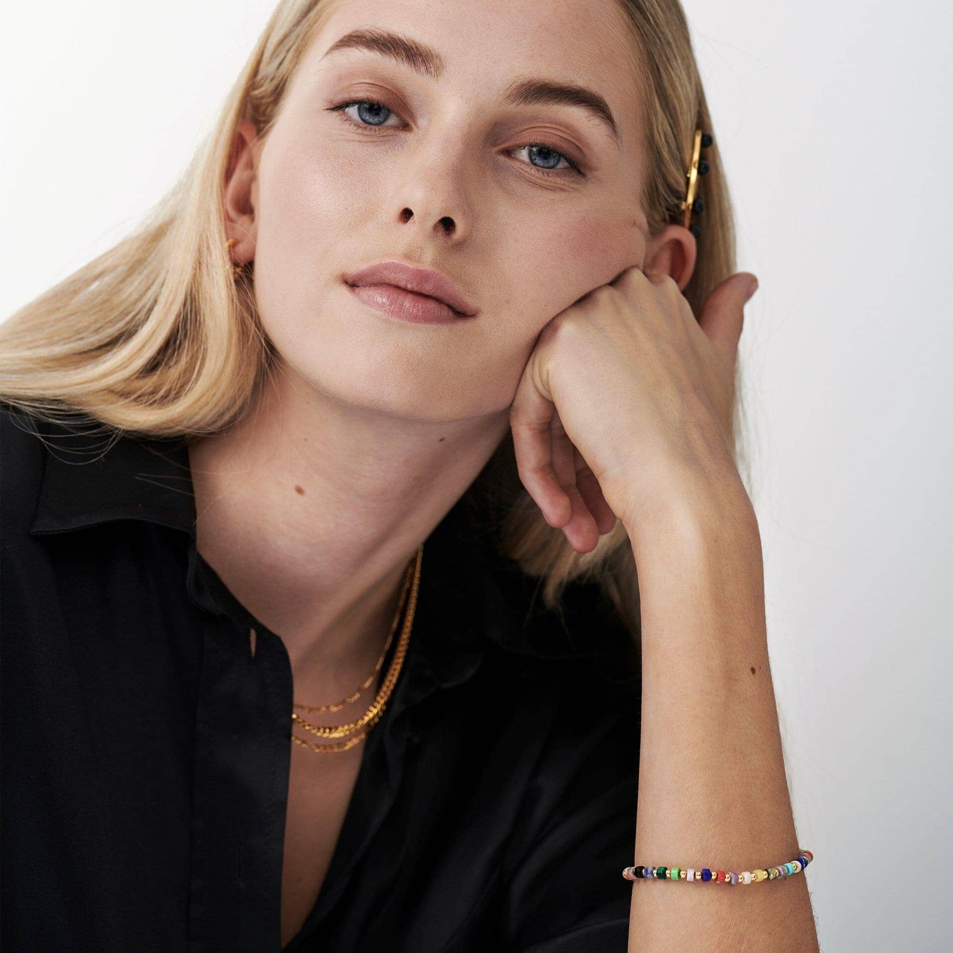 Beaded Bracelet | 18k Gold Plated/Multi Beaded - Image 3