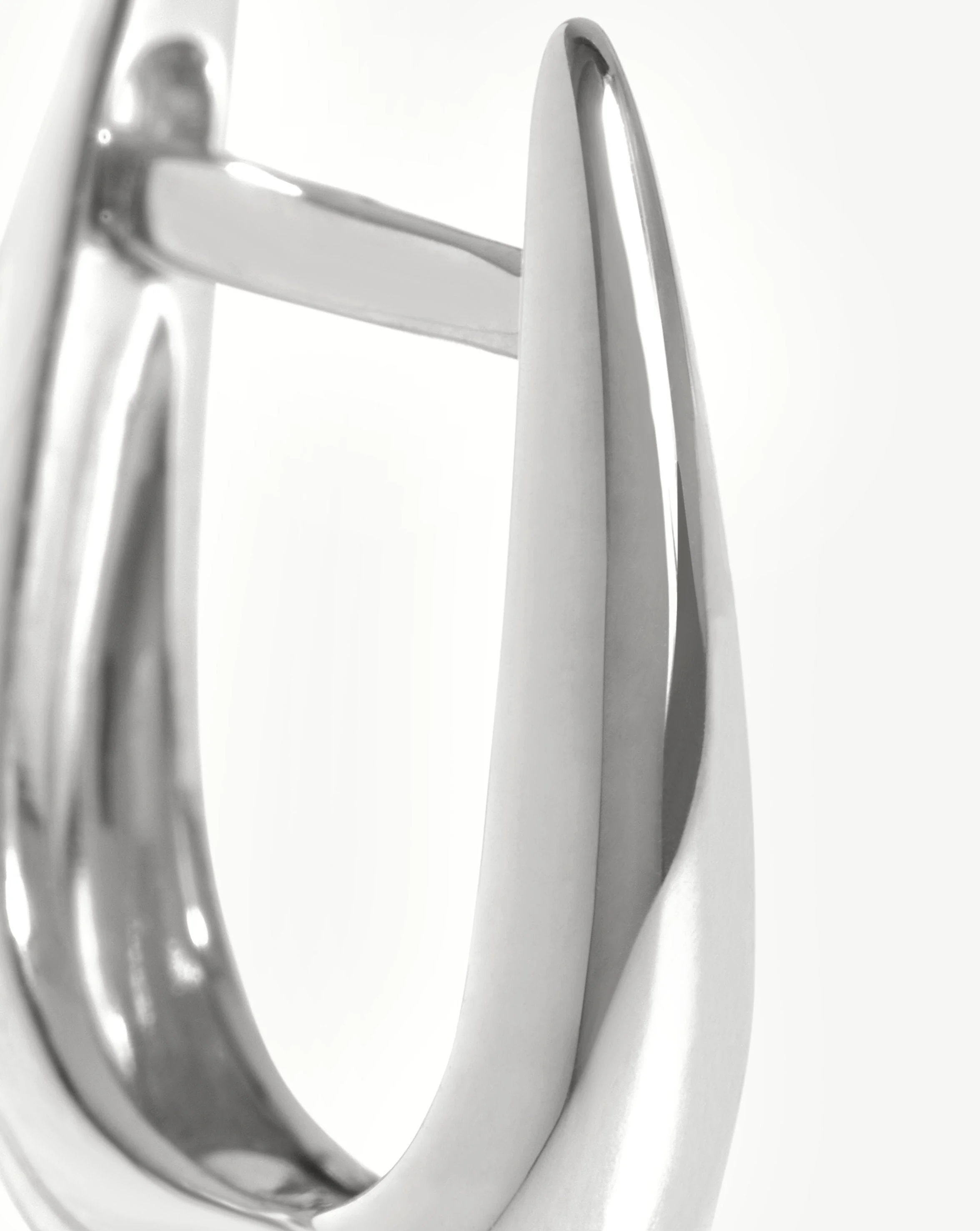 Solid Gold Claw Huggies | 14k White Gold - Image 4