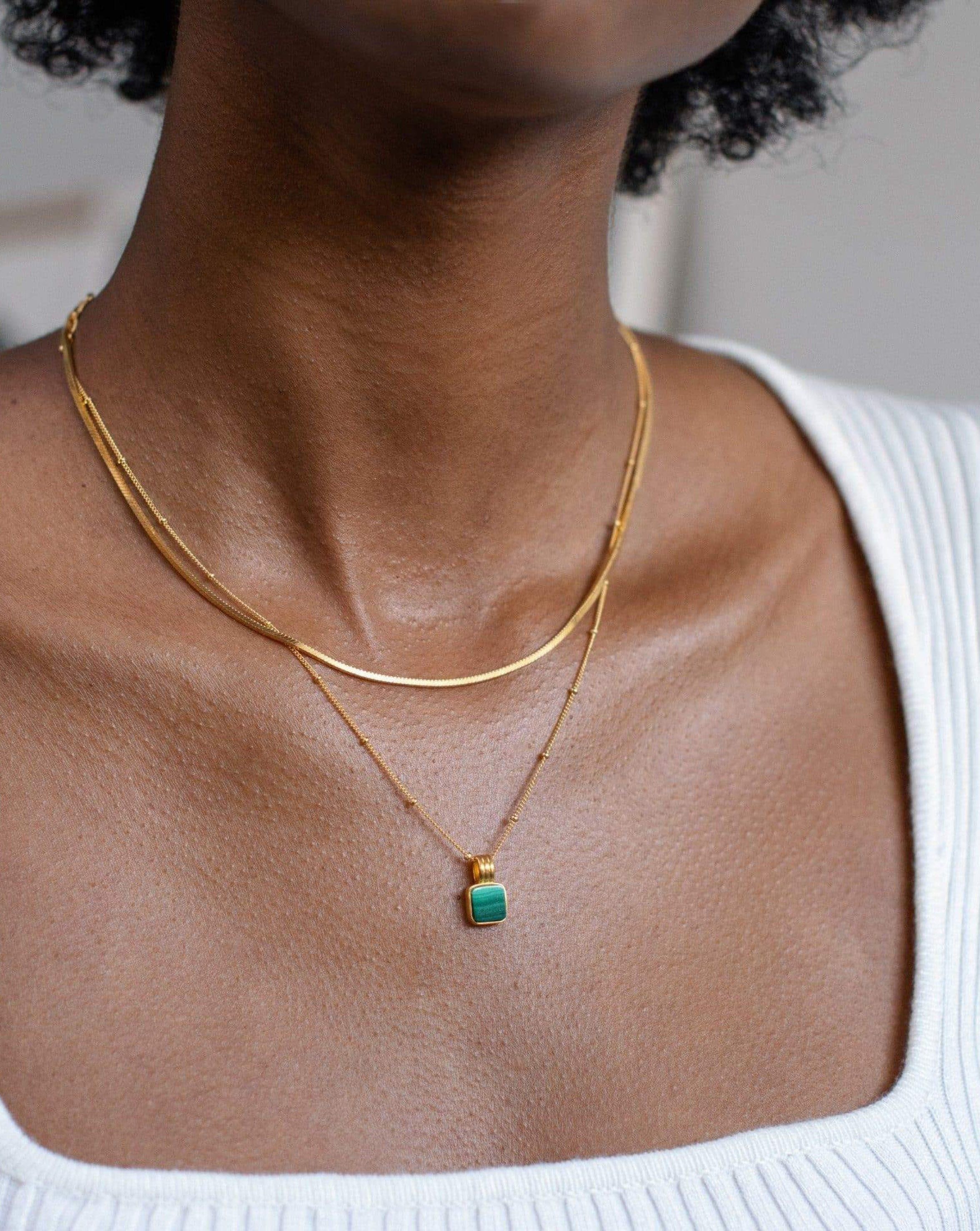 Iconic Lucy Williams Malachite Necklace Set | 18k Gold Vermeil/Malachite - Image 3