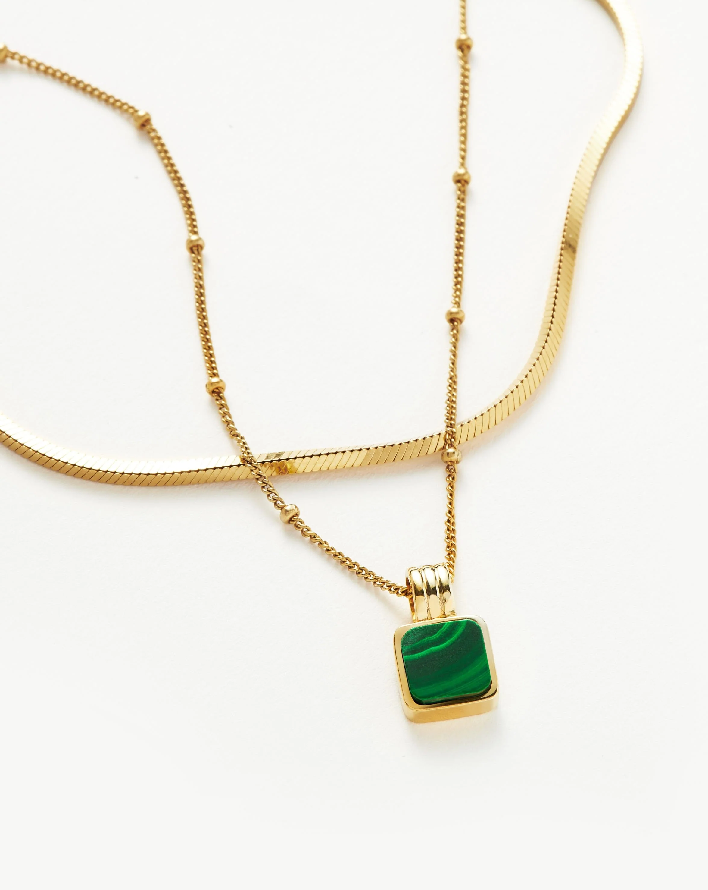 Iconic Lucy Williams Malachite Necklace Set | 18k Gold Vermeil/Malachite - Image 4