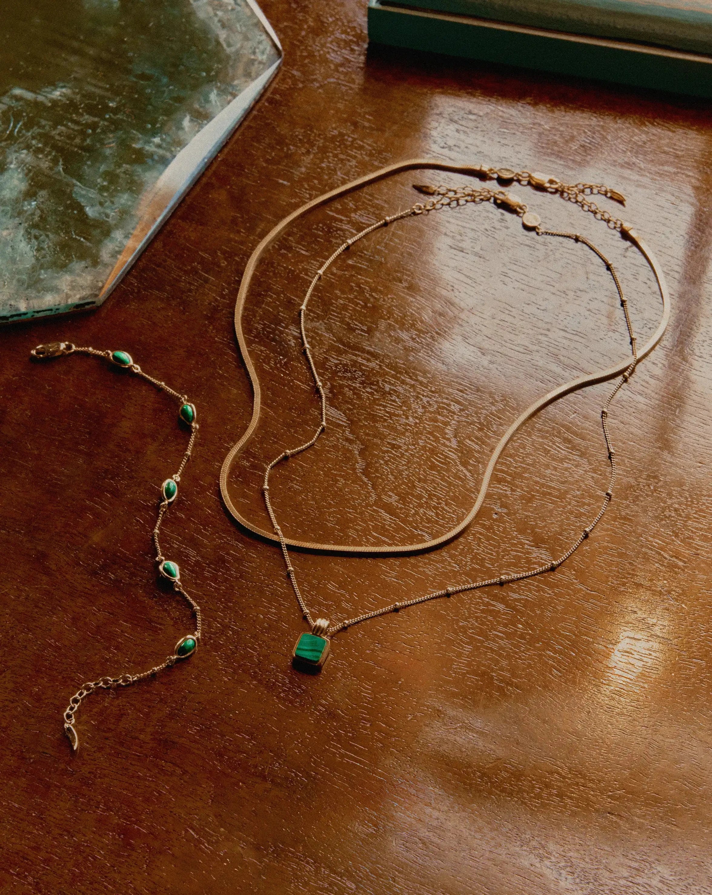 Iconic Lucy Williams Malachite Necklace Set | 18k Gold Vermeil/Malachite - Image 5