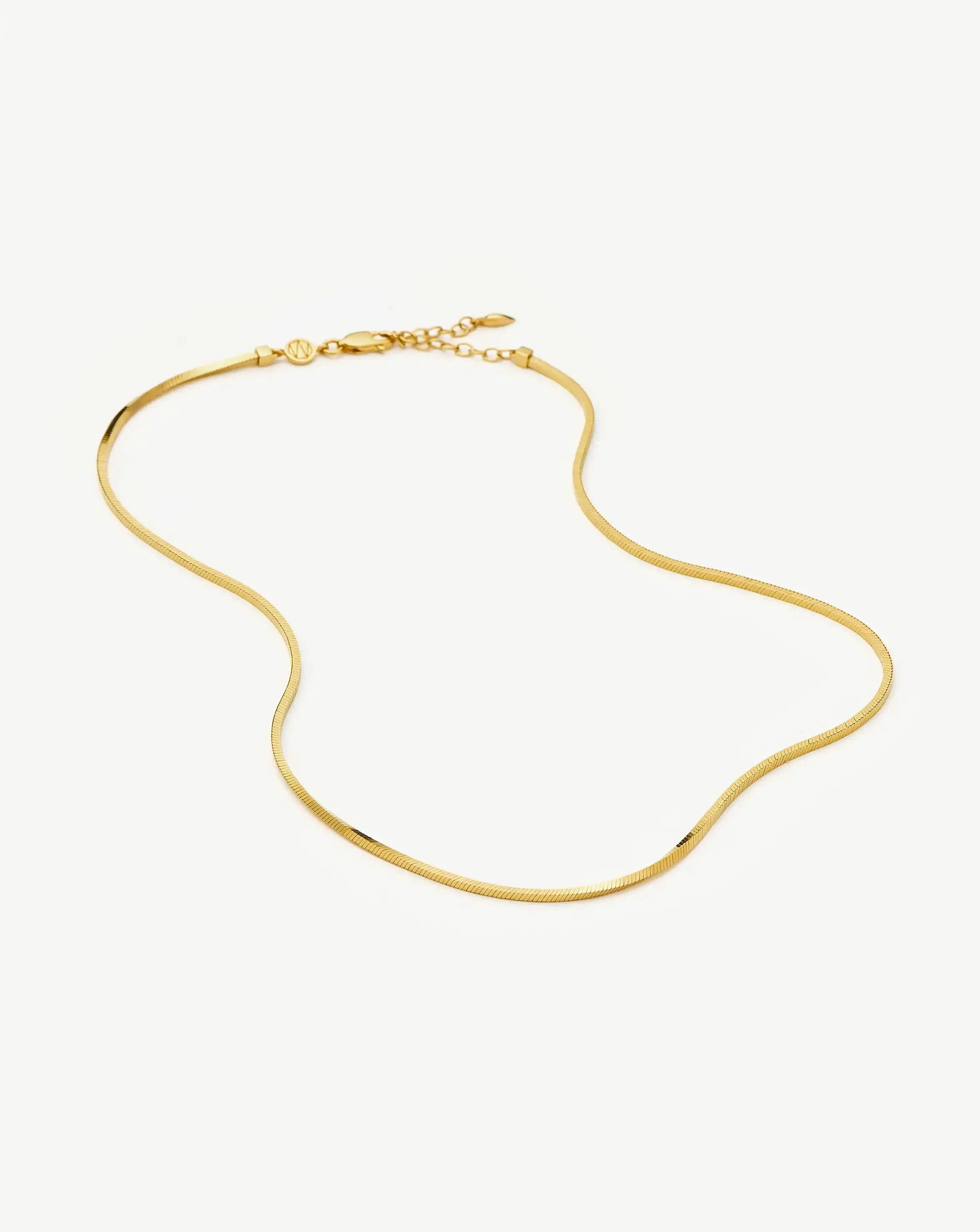 Lucy Williams Short Square Snake Chain Necklace - Image 4