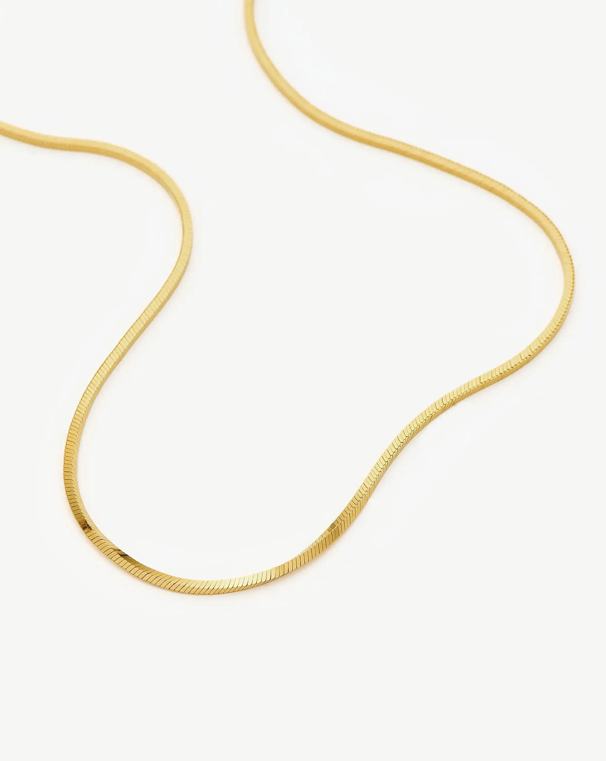 Lucy Williams Short Square Snake Chain Necklace - Image 5