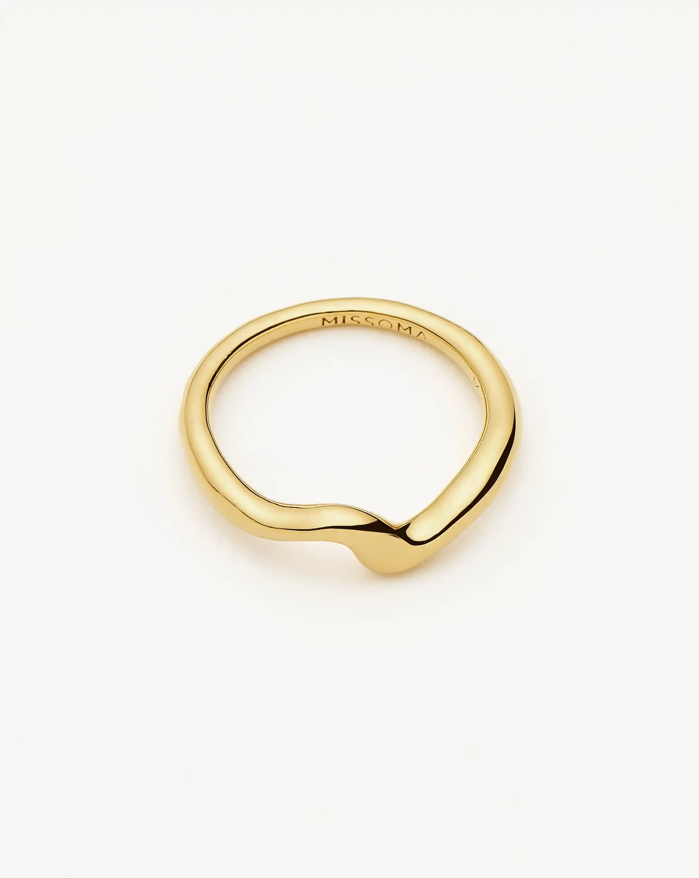 Molten Wave Stacking Ring | 18k Gold Vermeil - Image 4