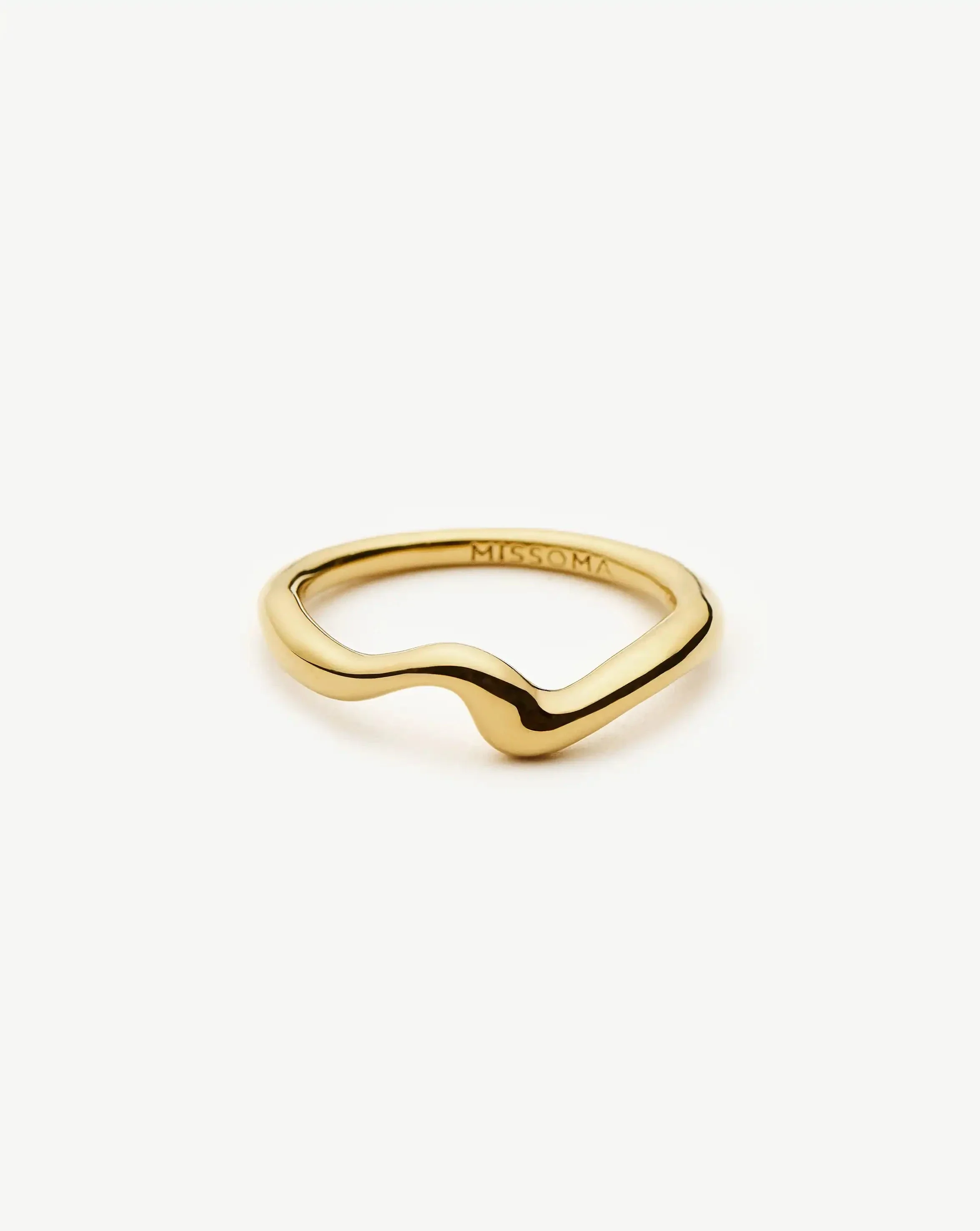 Molten Wave Stacking Ring | 18k Gold Vermeil - Image 5