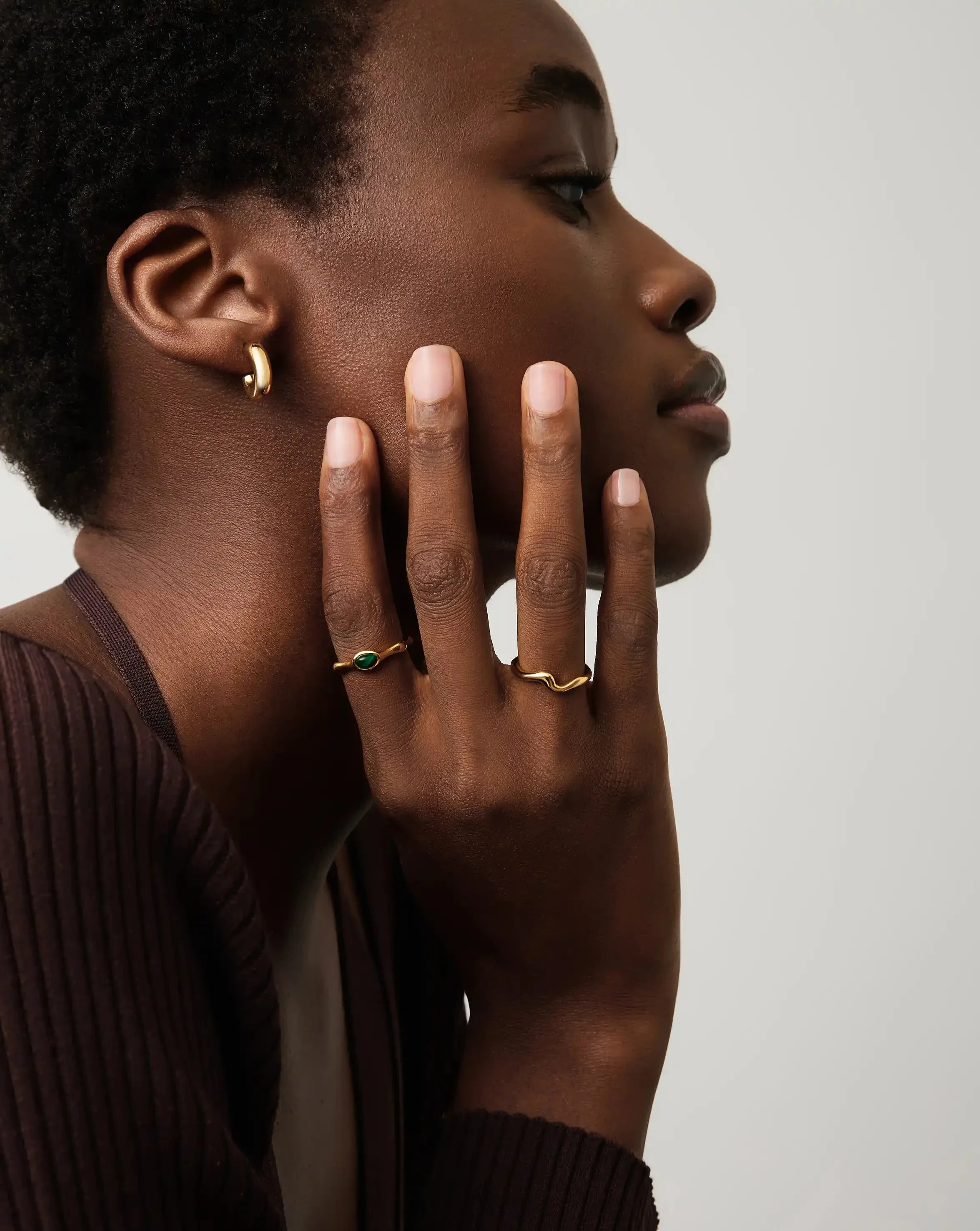 Molten Wave Stacking Ring | 18k Gold Vermeil - Image 6