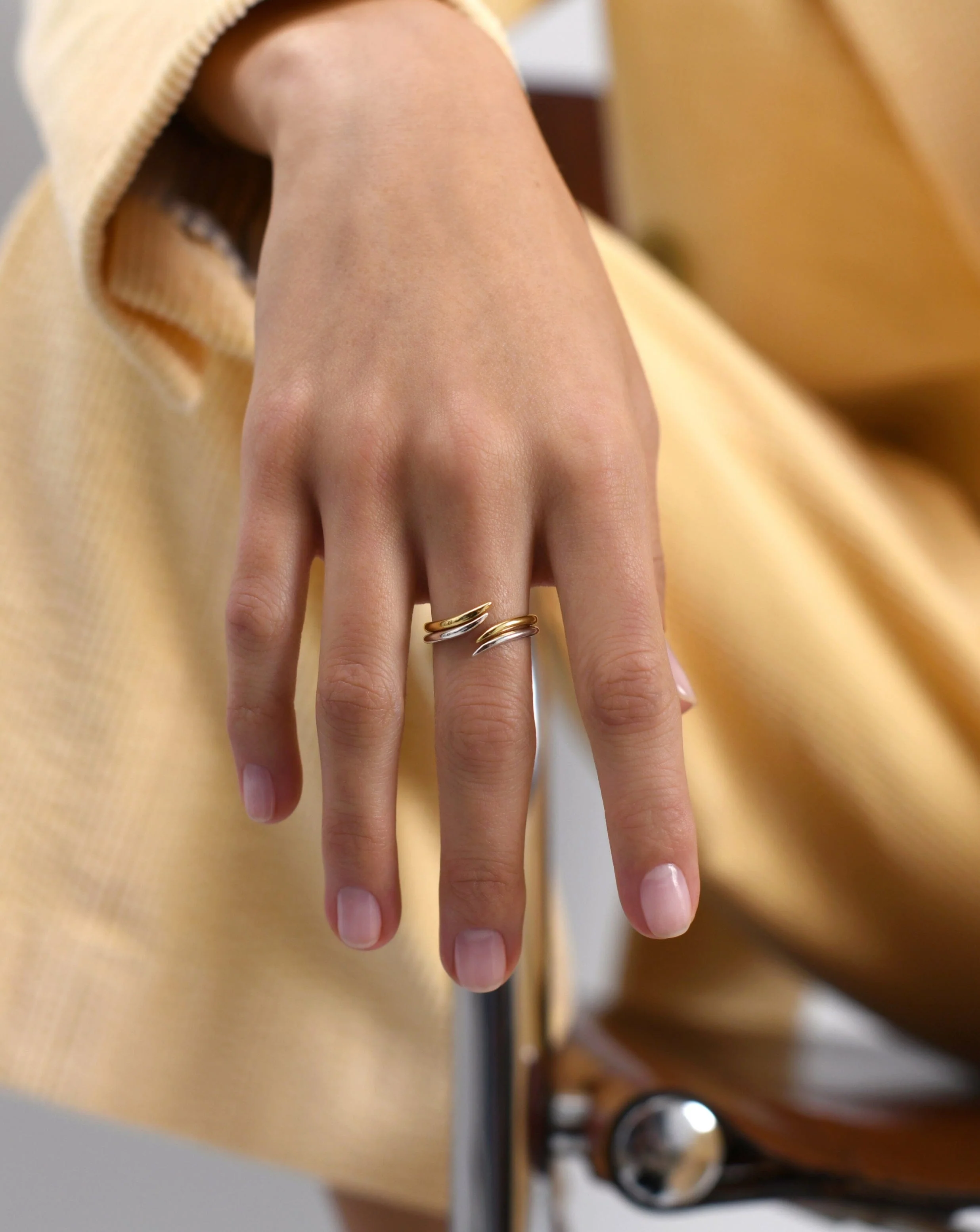 Solid Gold Open Claw Ring | 14k Solid Gold - Image 3