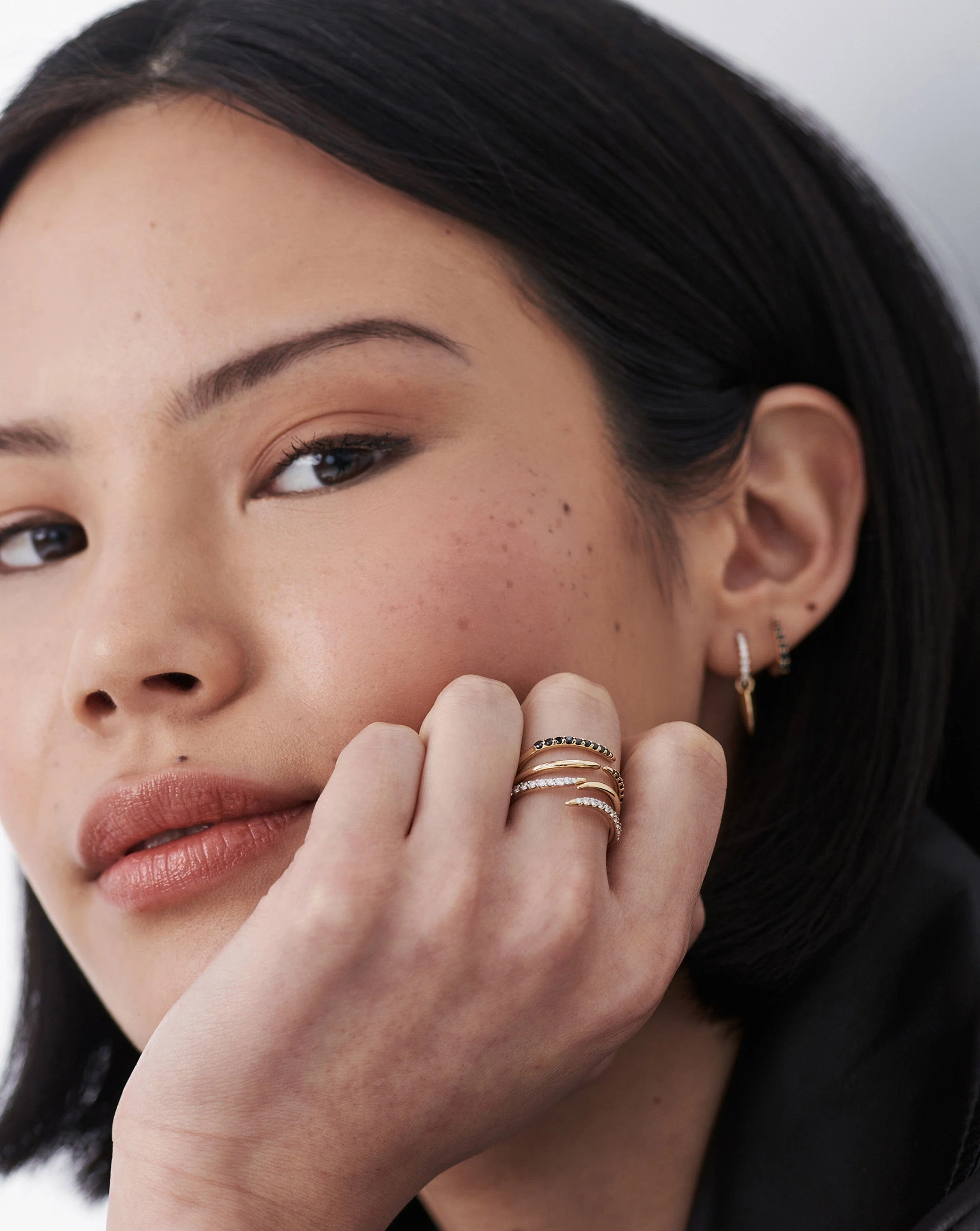 Solid Gold Open Claw Ring | 14k Solid Gold/Diamond - Image 5