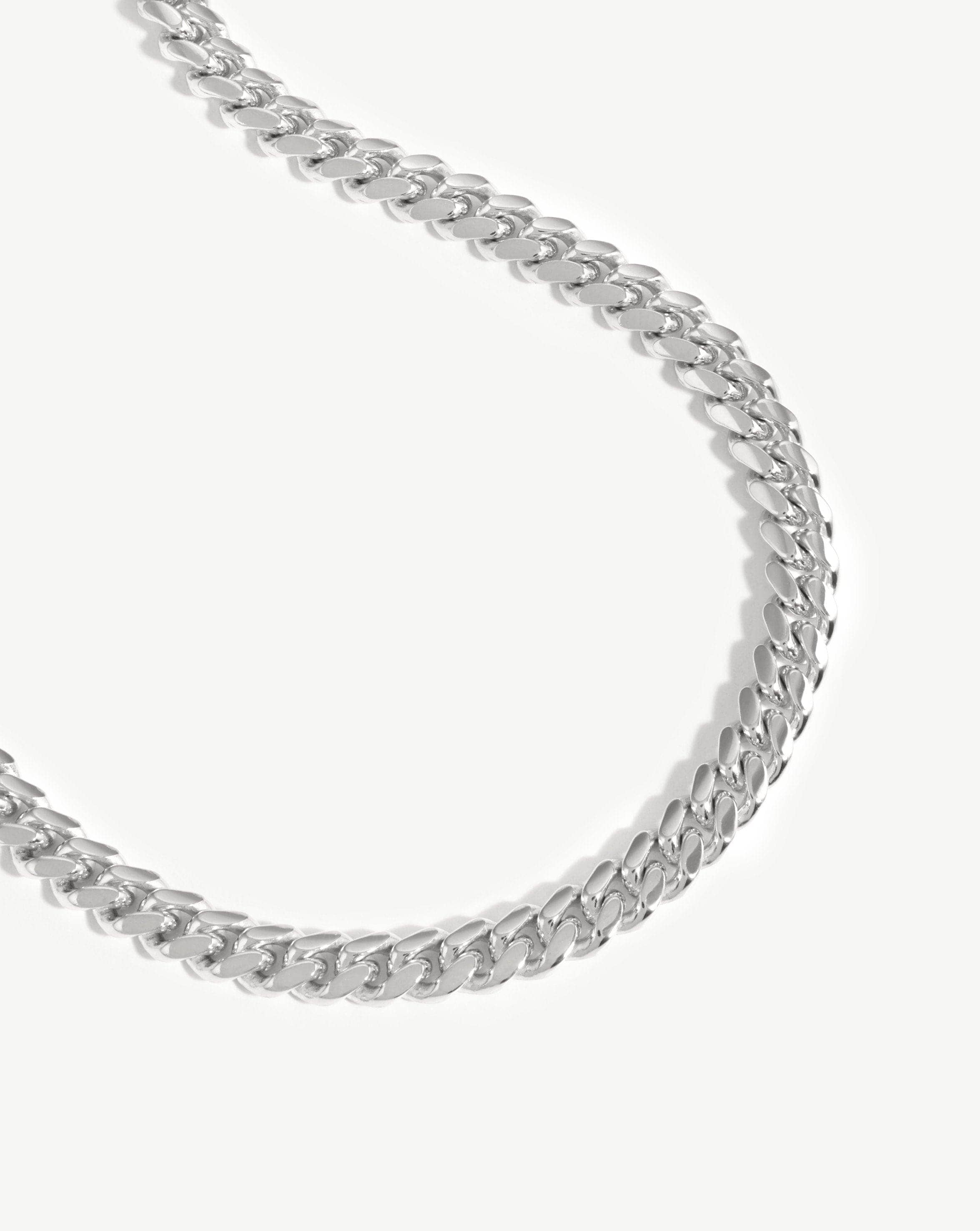 Mens Round Curb Chain Necklace - Image 4