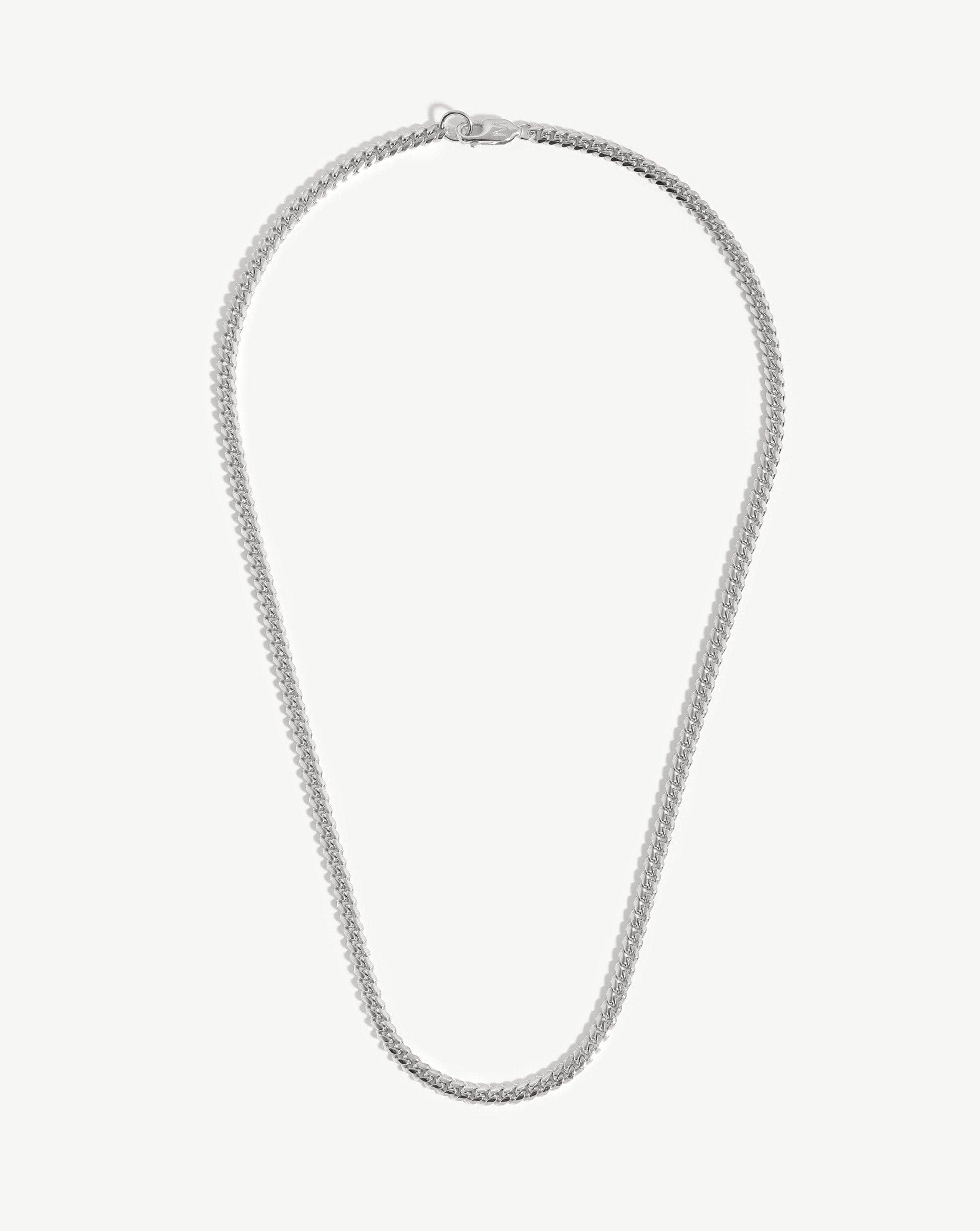 Mens Round Curb Chain Necklace - Image 8