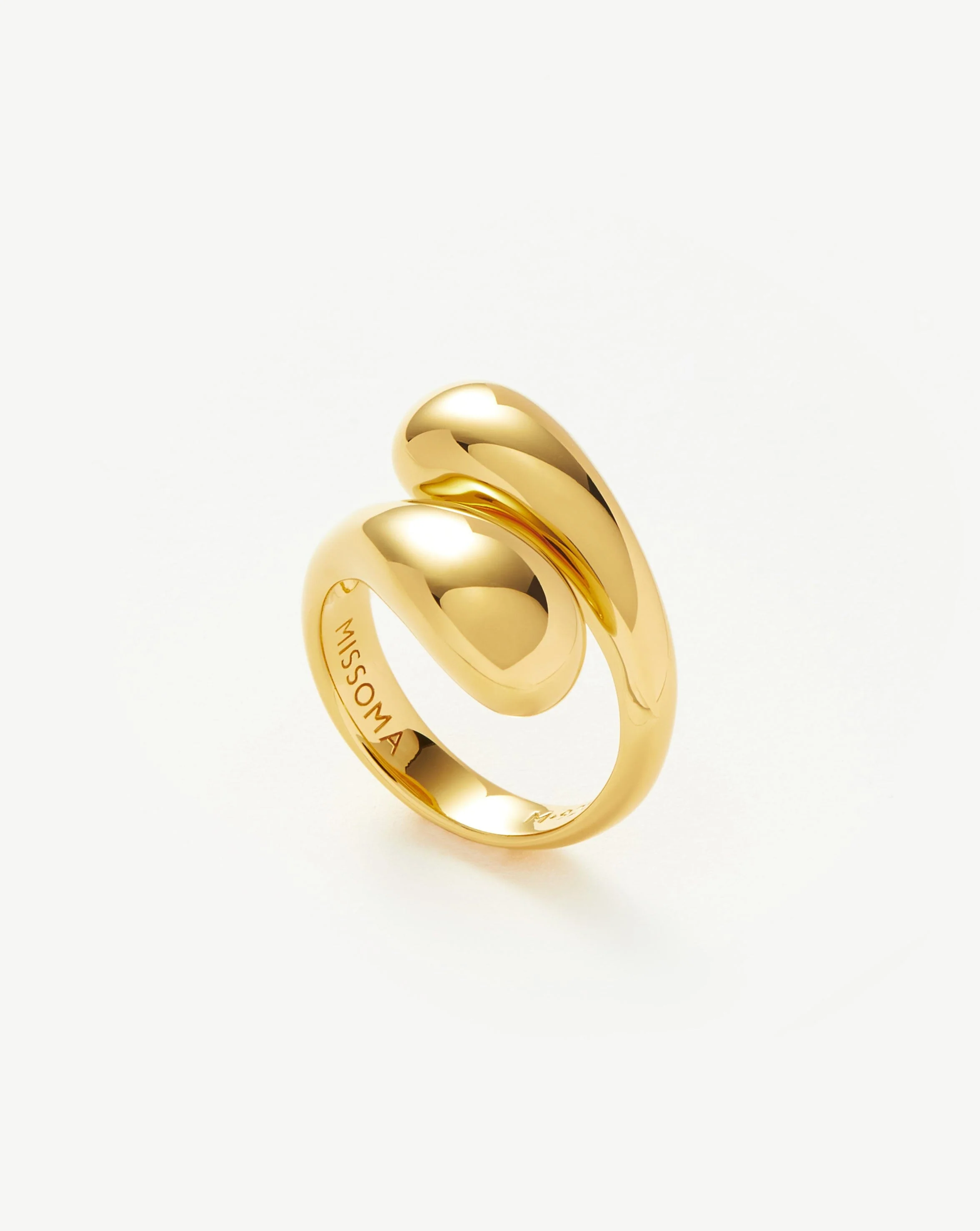 Savi Sculptural Crossover Ring | 18k Gold Vermeil - Image 5