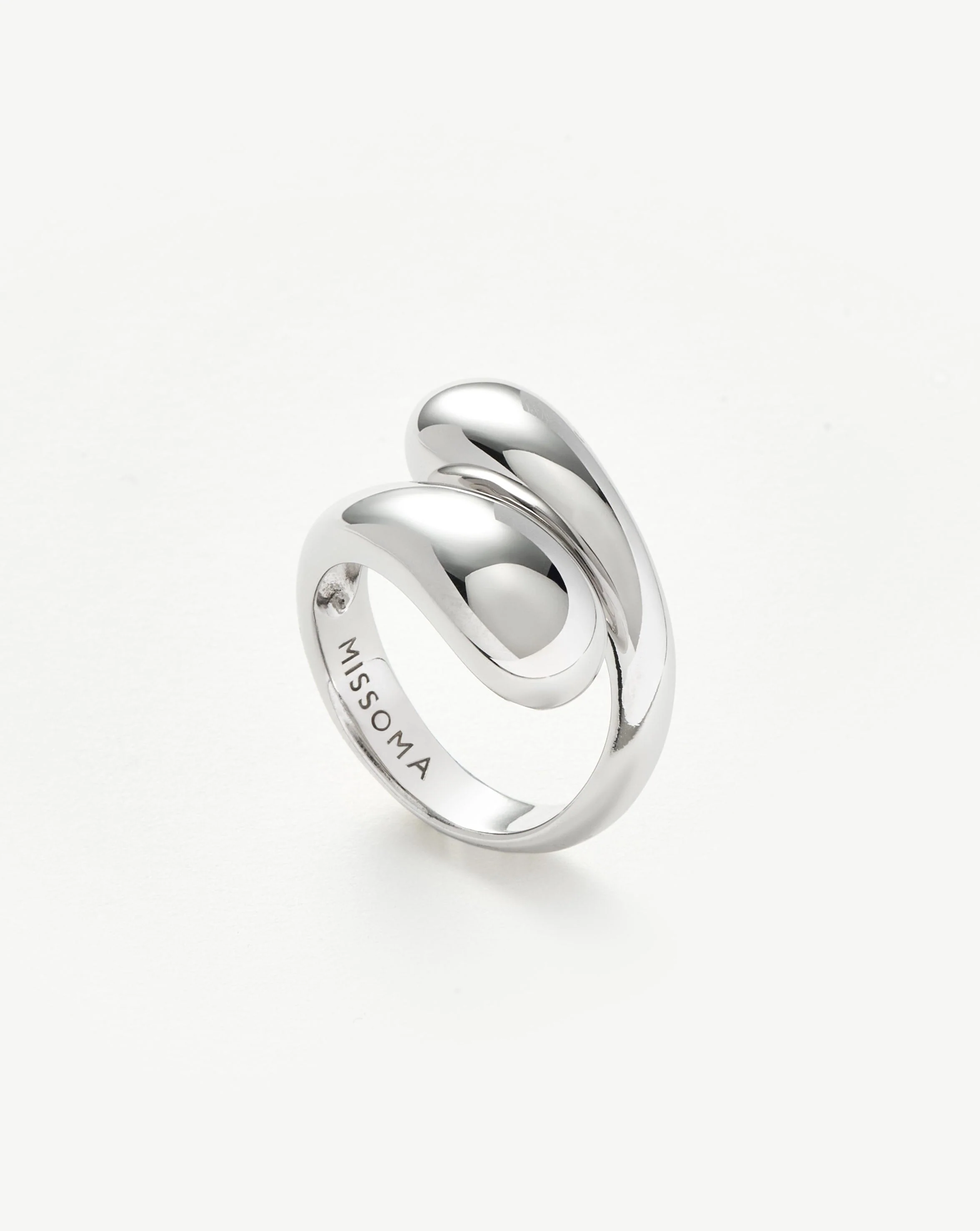 Savi Sculptural Crossover Ring | Sterling Silver - Image 4