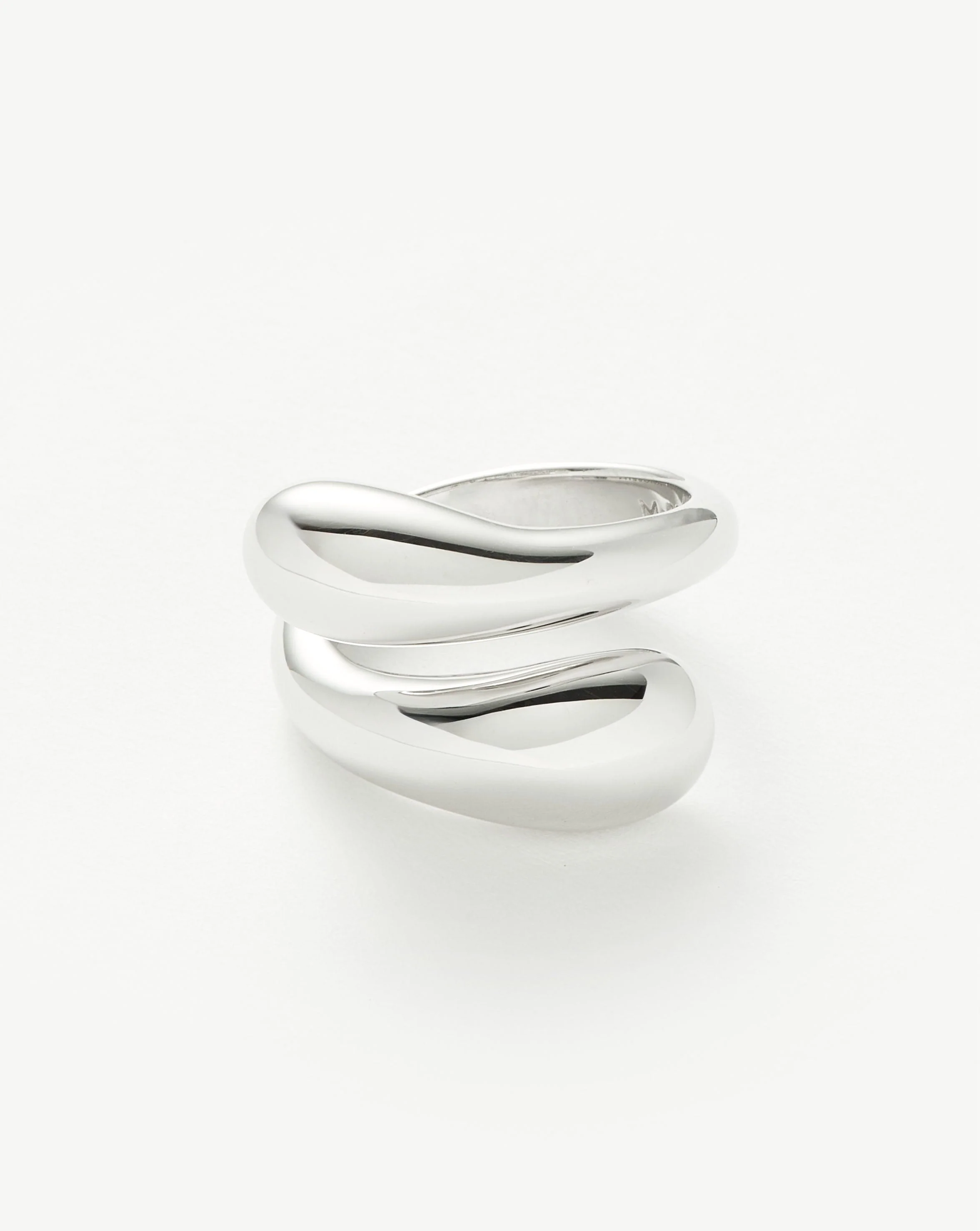 Savi Sculptural Crossover Ring | Sterling Silver - Image 5