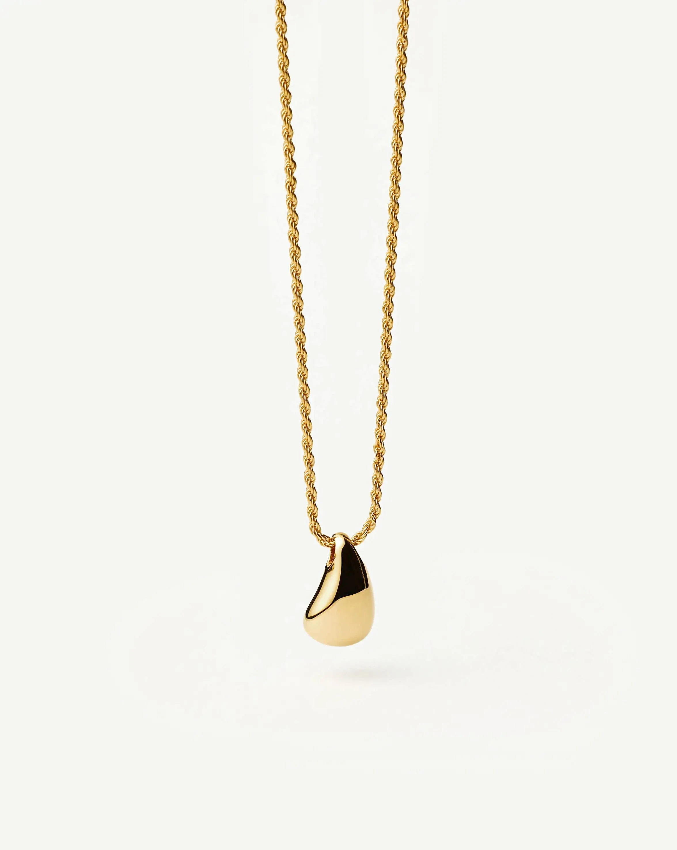 Savi Sculptural Droplet Pendant Necklace | 18k Gold Vermeil - Image 4